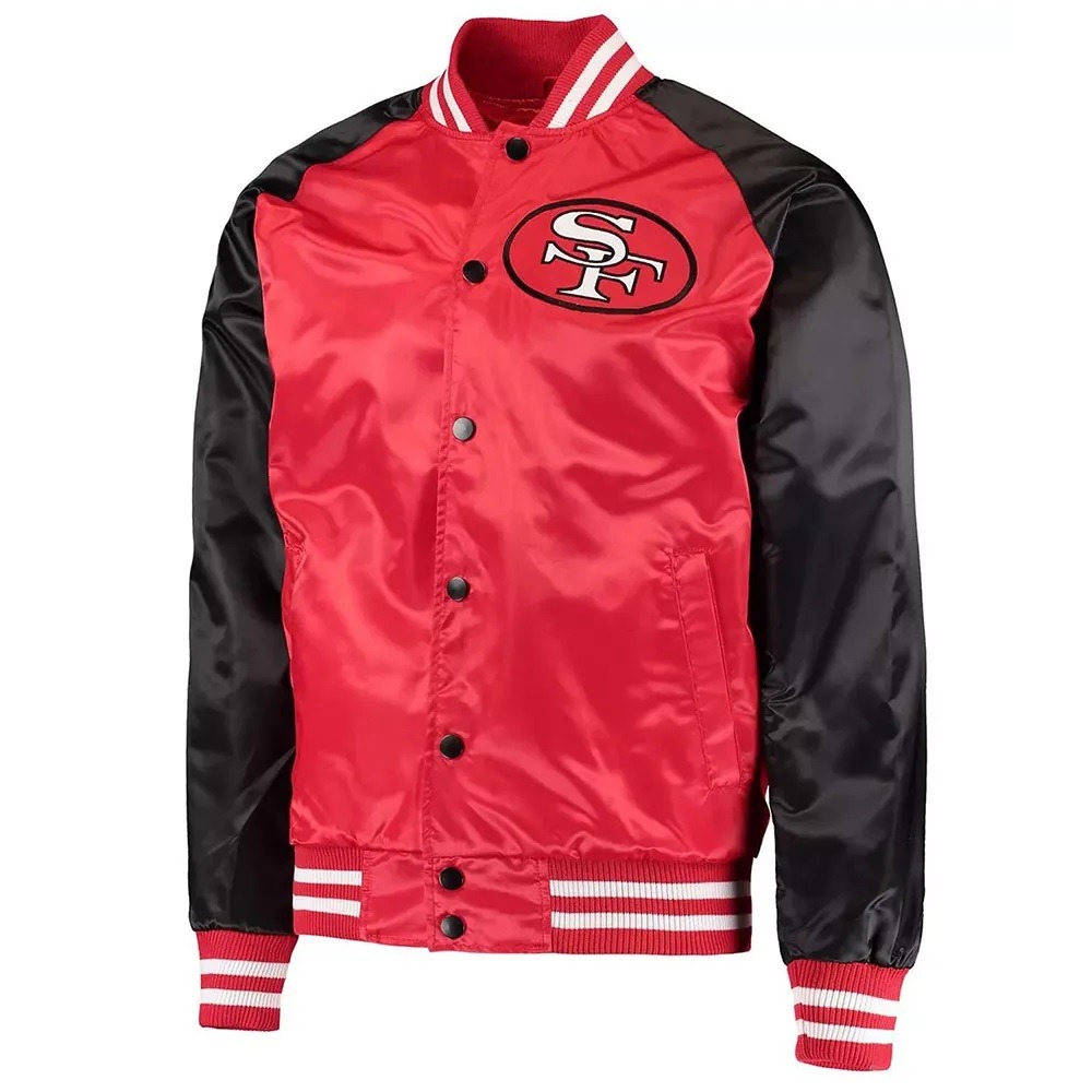 San Francisco 49ers Black And Red Varsity Jacket