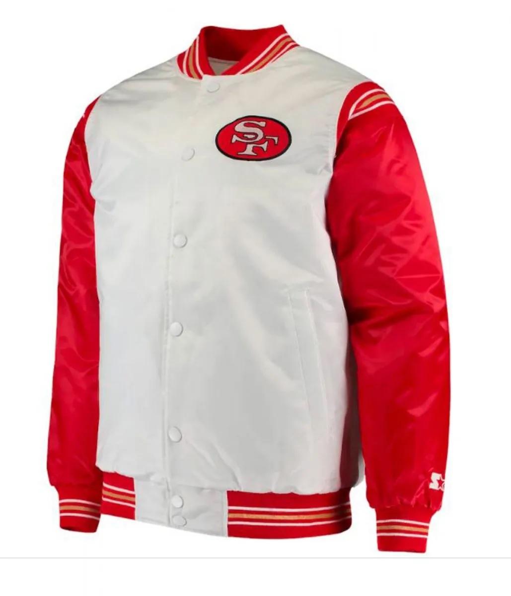 San Francisco 49ers Red And White Starter Varsity Jacket