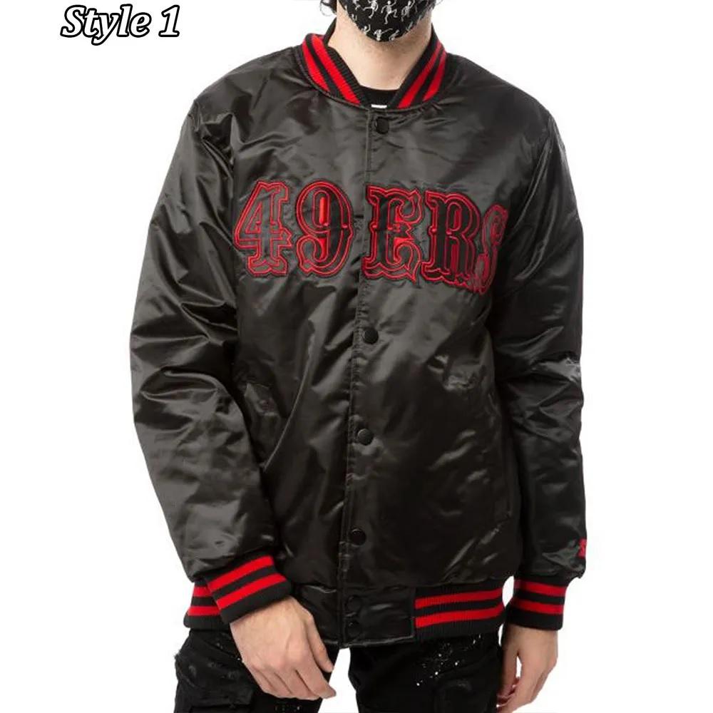 San Francisco 49ers Starter Satin Black Jacket