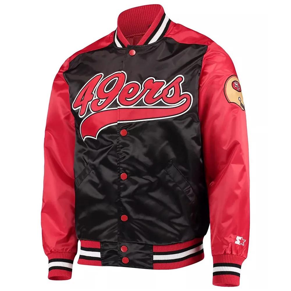 San Francisco 49ers The Tradition II Black And Red Varsity Jacket