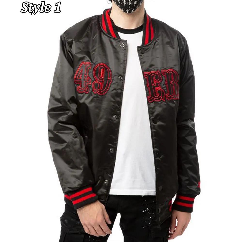 San Francisco 49ers Starter Satin Black Jacket