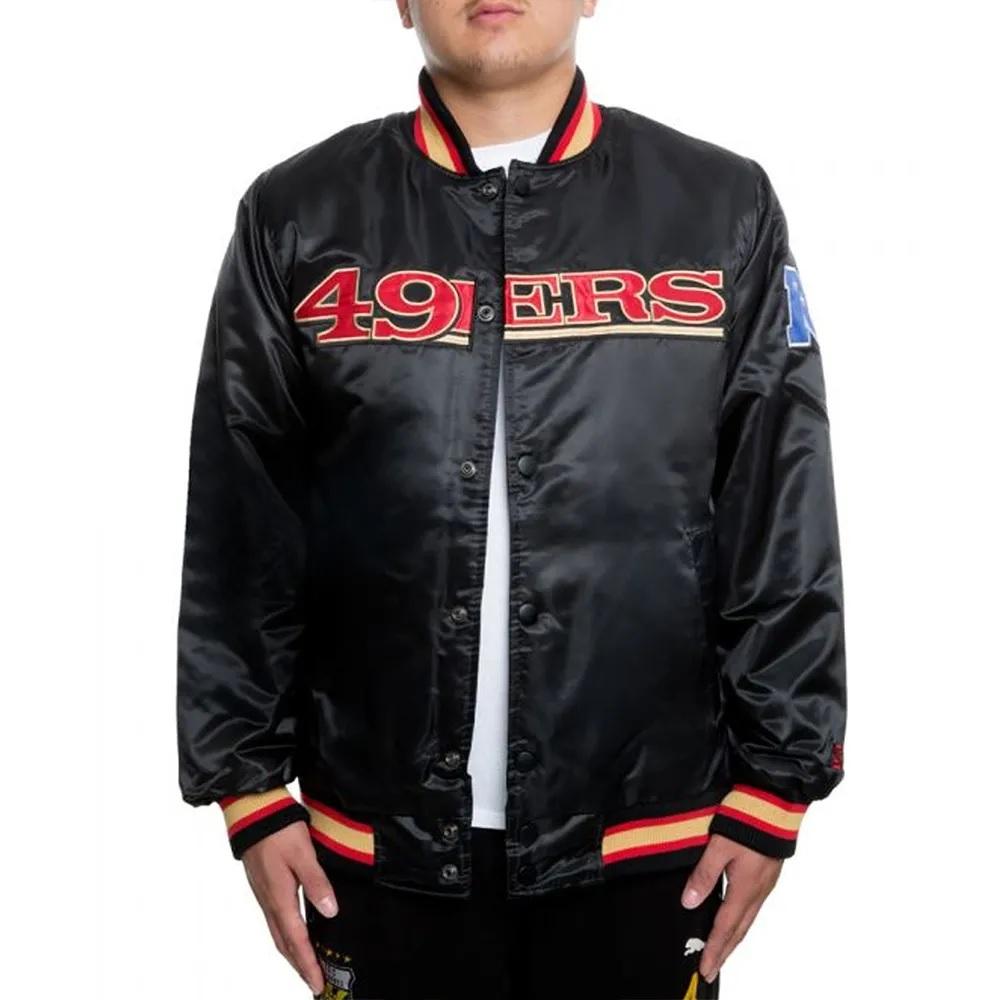 San Francisco 49ers Holiday Season Satin Varsity Jacket