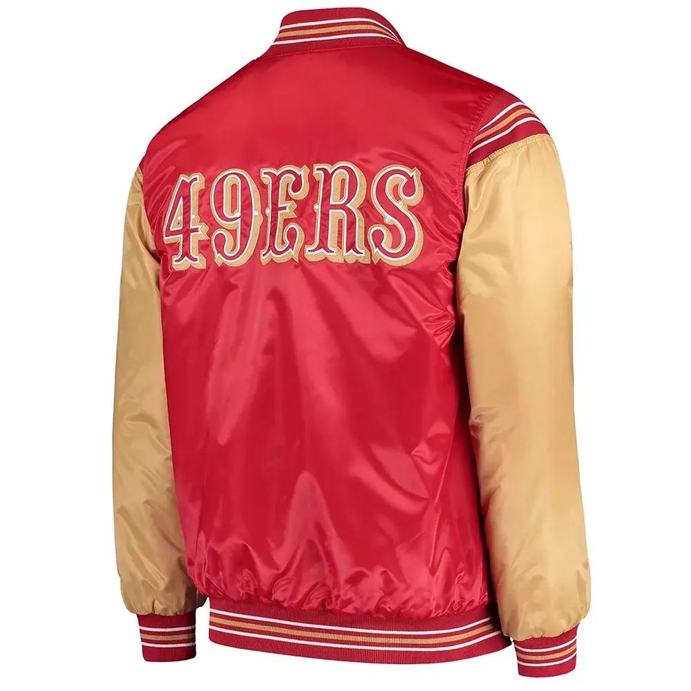 San Francisco 49ers Enforcer Scarlet And Gold Varsity Jacket