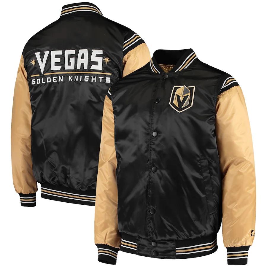 Vegas Golden Knights Enforcer Satin Varsity Jacket