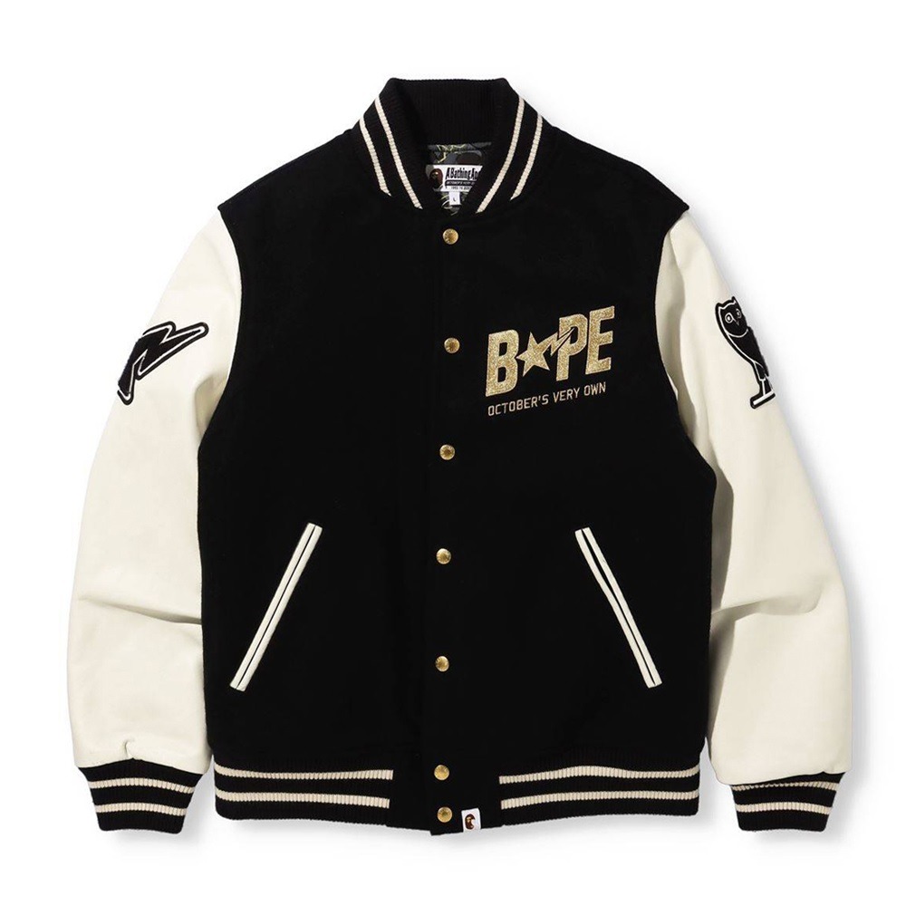 Bape X Ovo Varsity Jacket