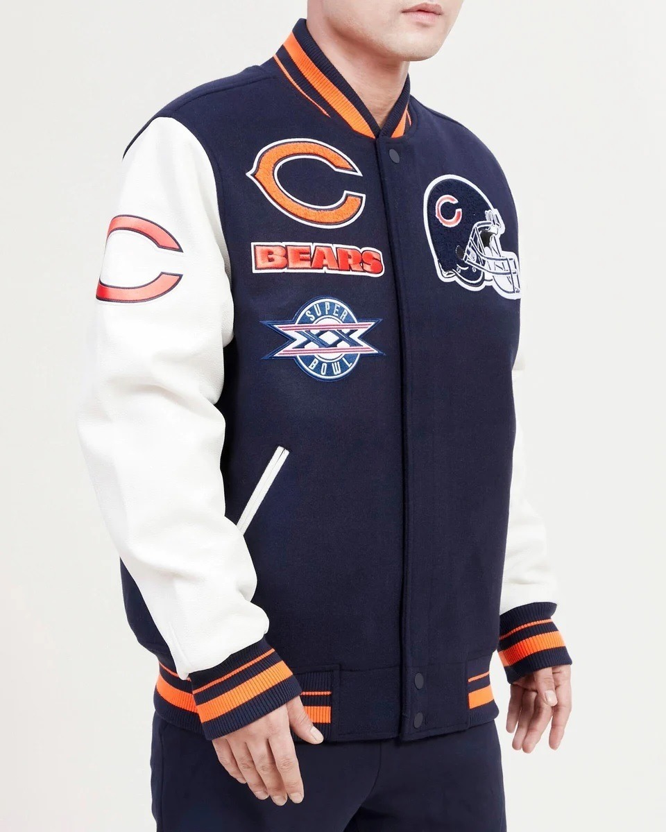 Chicago Bears Mash Up Wool Varsity Jacket