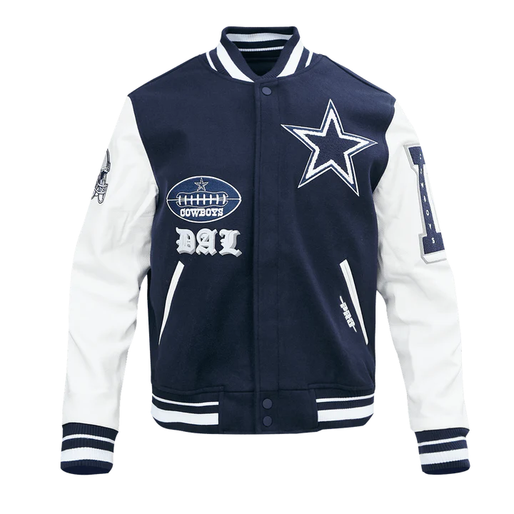 Dallas Cowboys Old English Wool Varsity Jacket