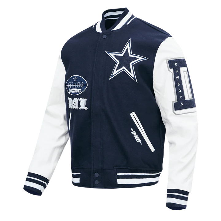 Dallas Cowboys Old English Wool Varsity Jacket