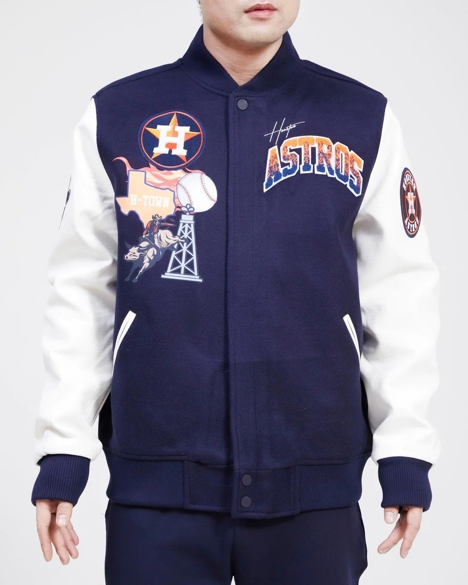 Houston Astros Retro Home Town Wool Varsity Jacket