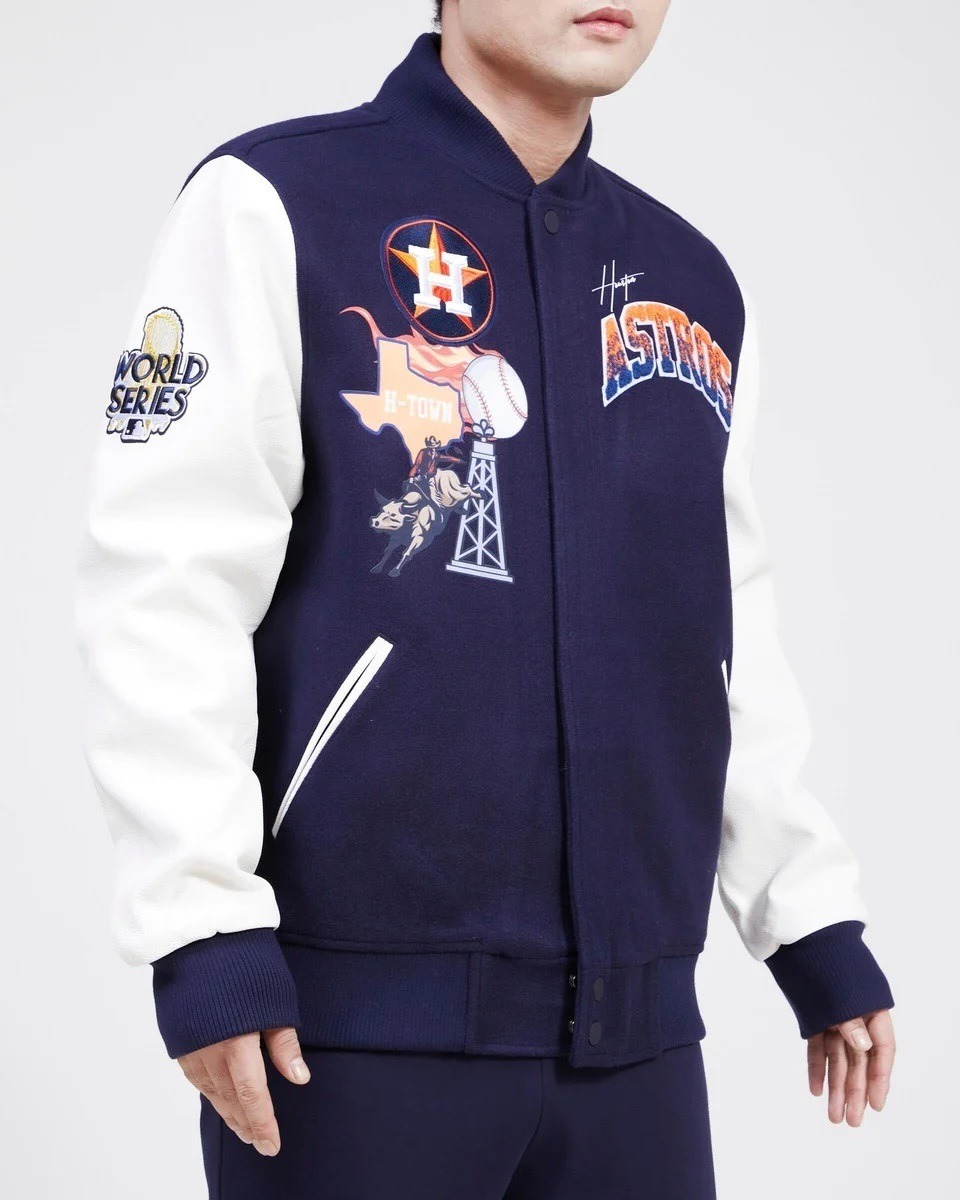 Houston Astros Retro Home Town Wool Varsity Jacket