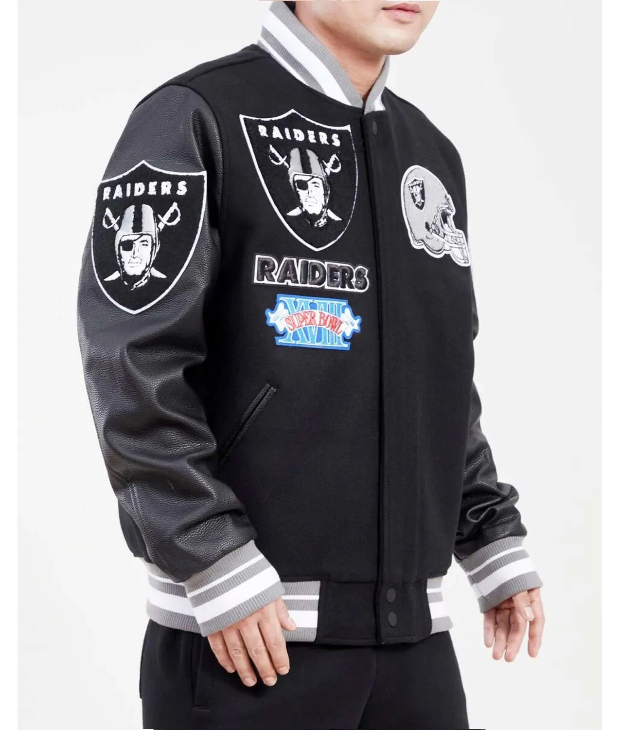 Las Vegas Raiders Mash Up Varsity Jacket