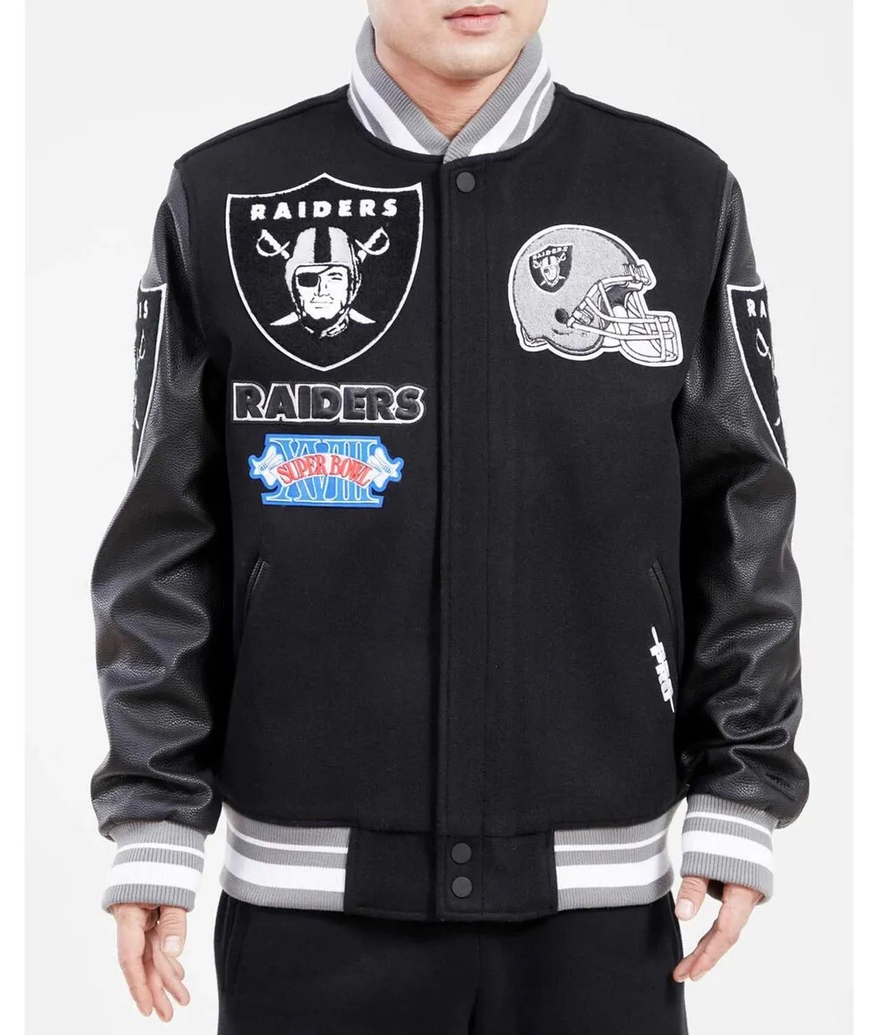 Las Vegas Raiders Mash Up Varsity Jacket