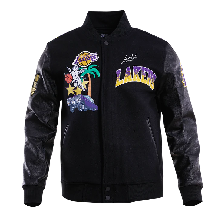 Los Angeles Lakers Gradient Logo Wool Varsity Jacket