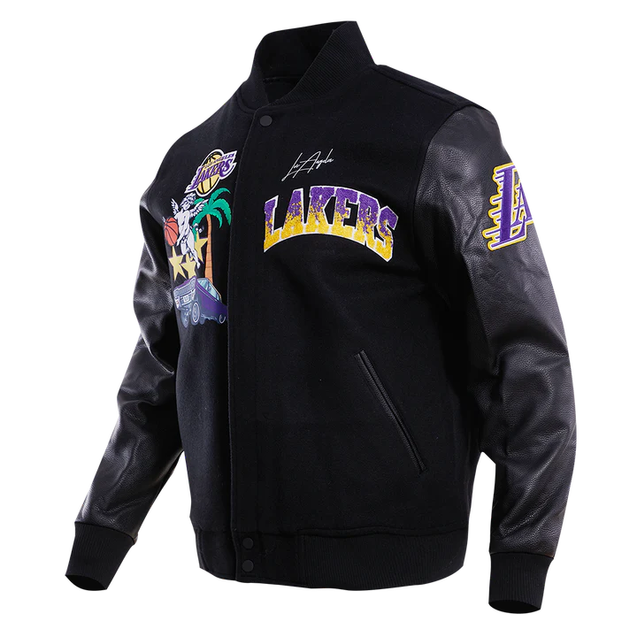 Los Angeles Lakers Gradient Logo Wool Varsity Jacket