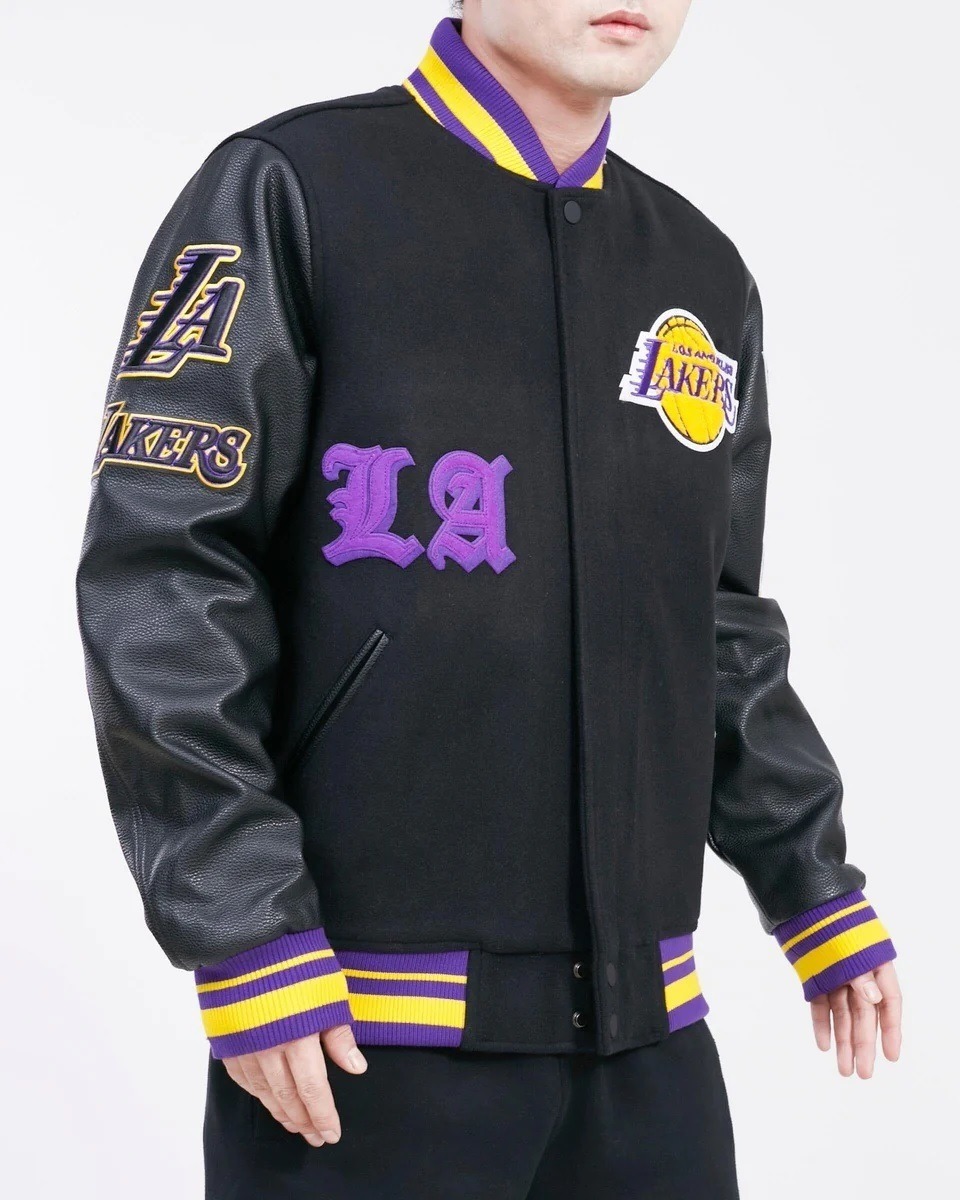 Los Angeles Lakers Old English Wool Varsity Jacket