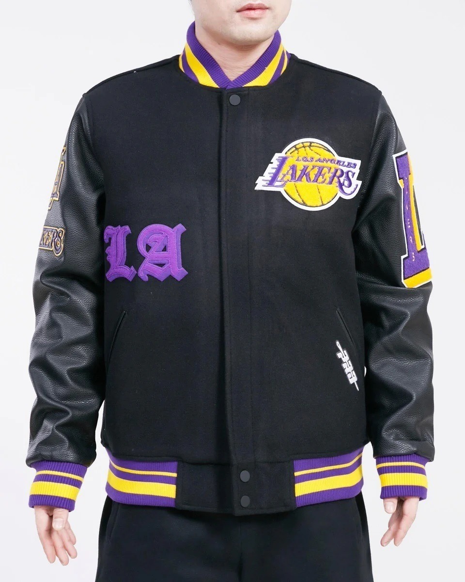 Los Angeles Lakers Old English Wool Varsity Jacket