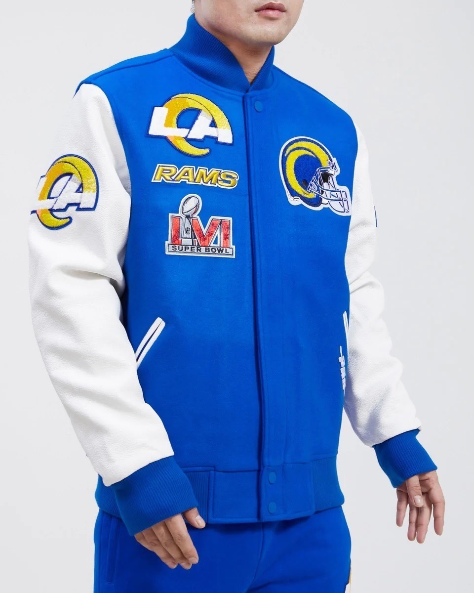 Los Angeles Rams Mash Up Wool Varsity Jacket