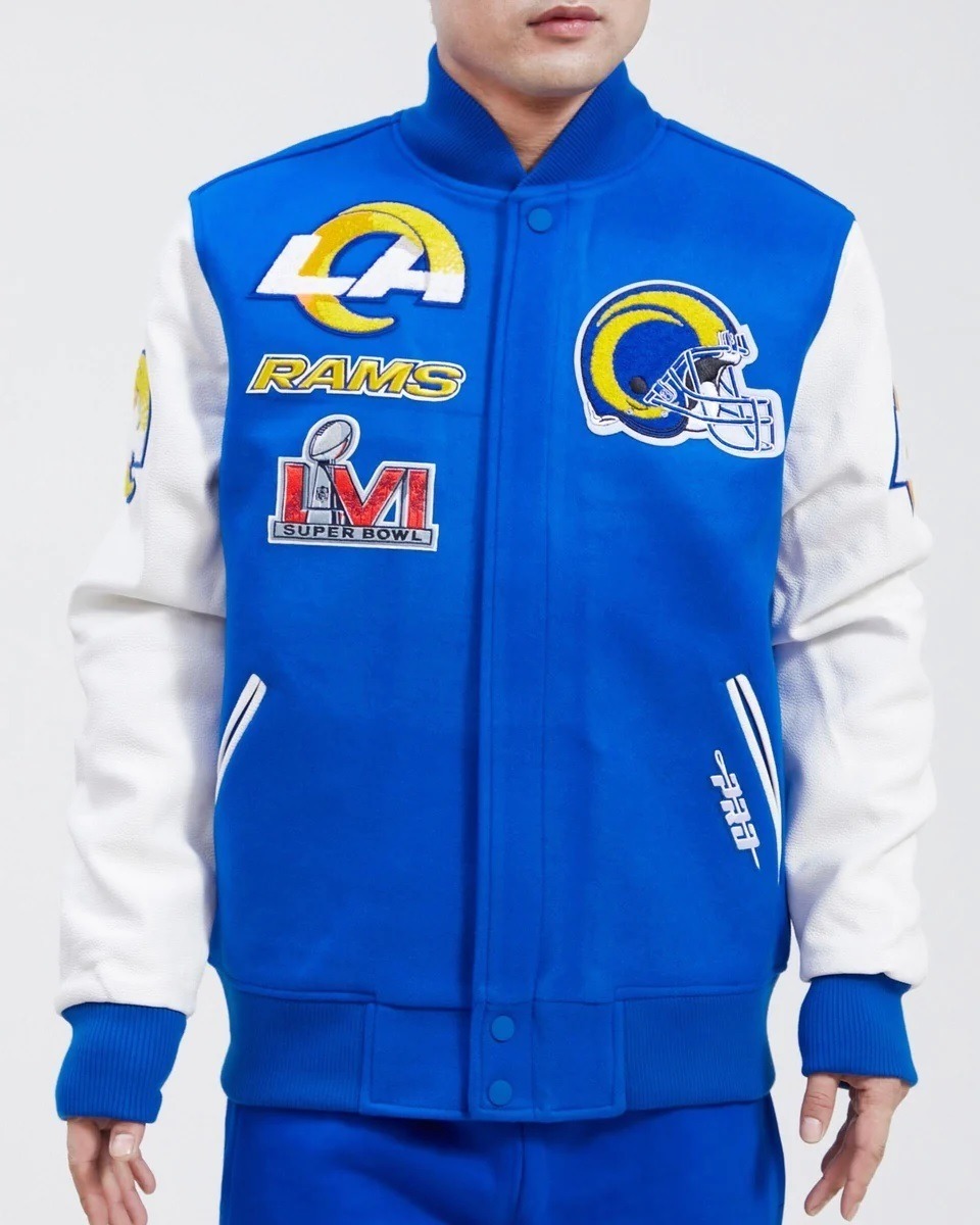 Los Angeles Rams Mash Up Wool Varsity Jacket