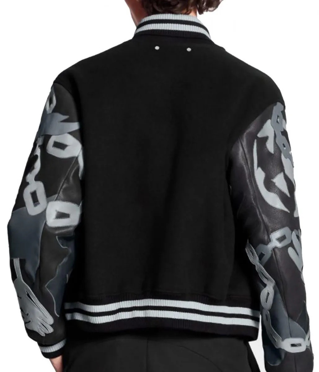 The Kid Laroi Wrong Camo Chains Lv Varsity Jacket