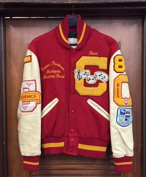 Vintage Mickey Mouse Red Varsity Jacket