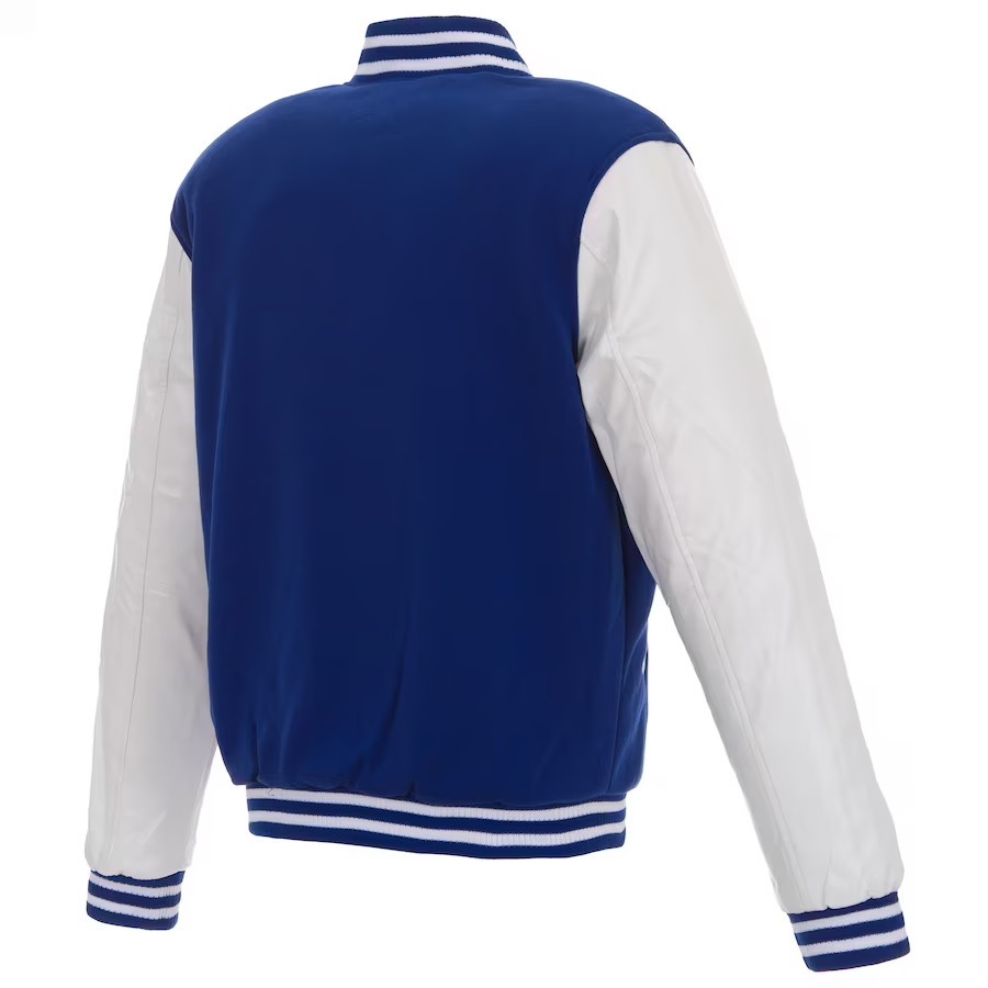 Dodgers Jh Design Full-snap Wool Varsity Jacket