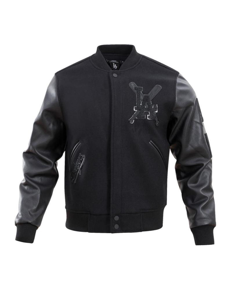 Dodgers Pro Triple Black Wool Varsity Jacket