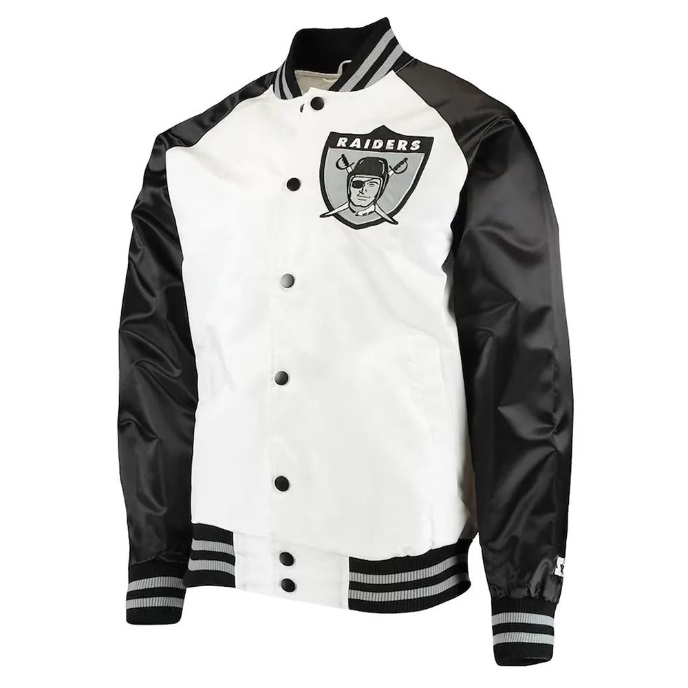 Las Vegas Raiders Clean Up Throwback Satin Jacket