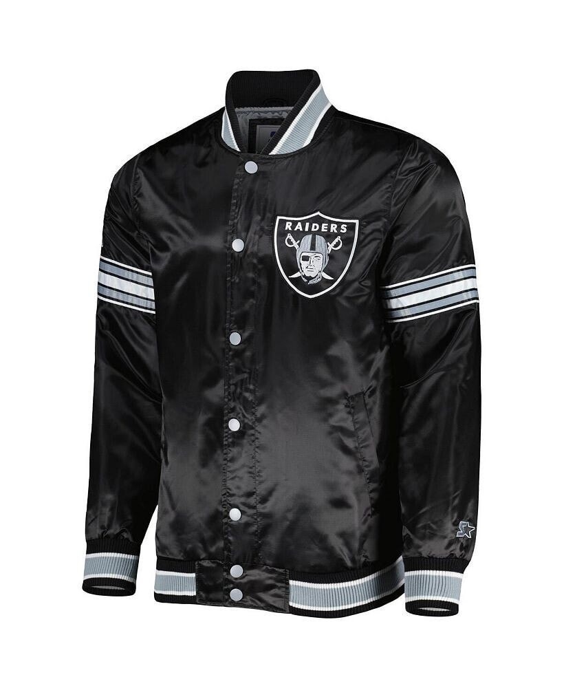 Las Vegas Raiders Midfield Black Satin Jacket