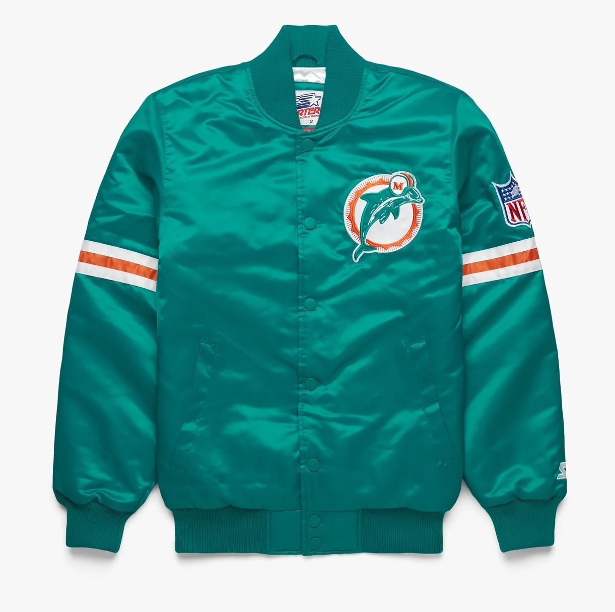 Miami Dolphins Satin Varsity Jacket