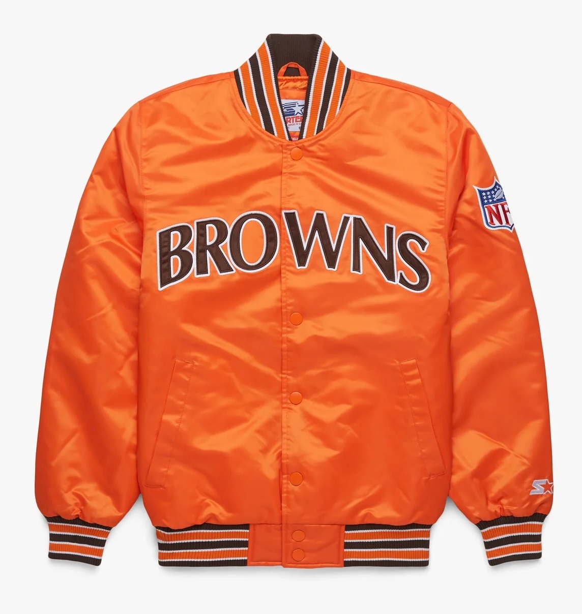 Starter Nfl Browns Satin Varsity Jacket