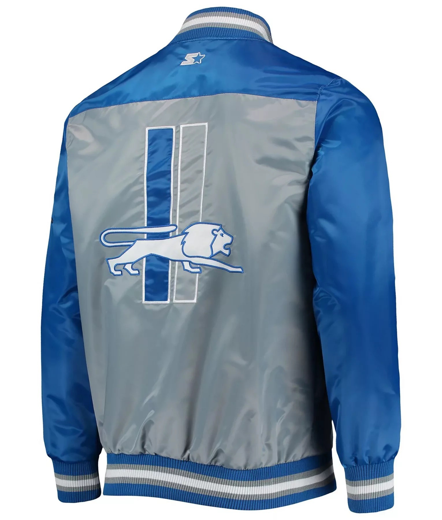 Detroit Lions The Tradition II Satin Varsity Jacket