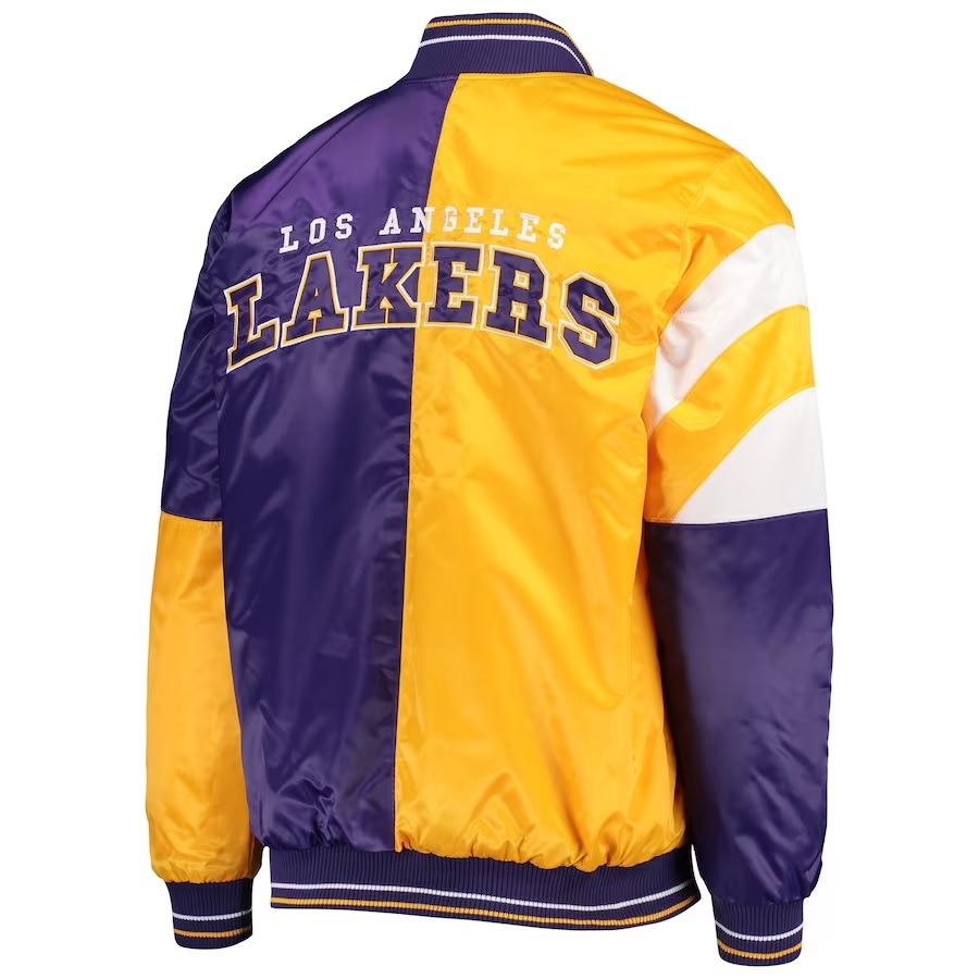 LA Lakers 75th Anniversary Leader Color Block Satin Jacket