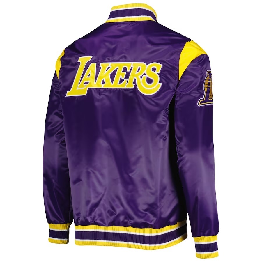 Los Angeles Lakers Force Play Purple Satin Jacket