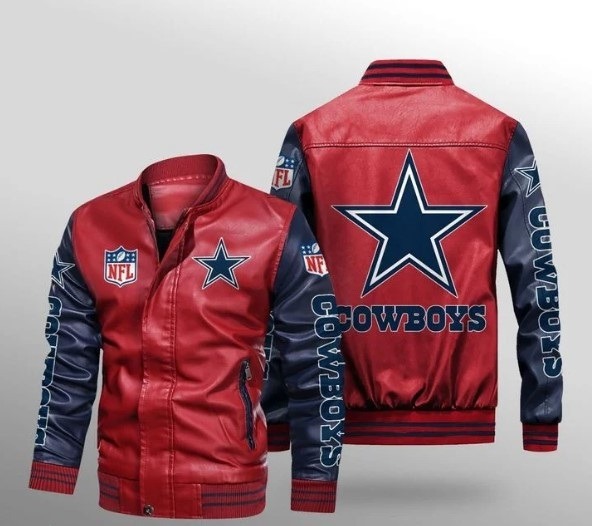 Dallas Cowboys Red Leather Jacket