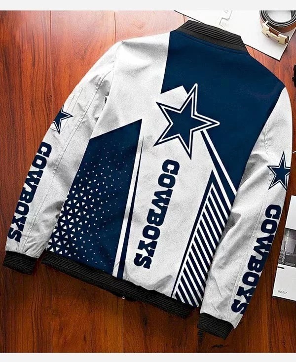 Dallas Cowboys White Bomber Jacket