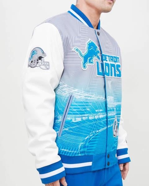 Detroit Lions Remix Wool Varsity Jacket