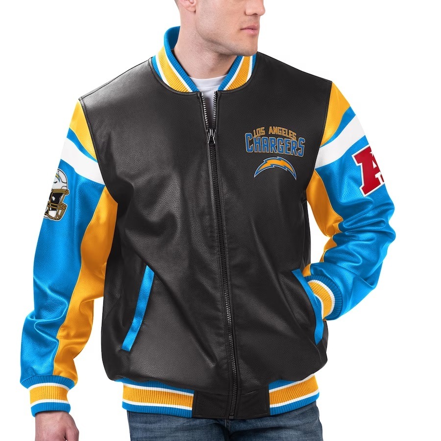 LA Chargers G-iii Sports By Carl Banks Black Varsity Jacket