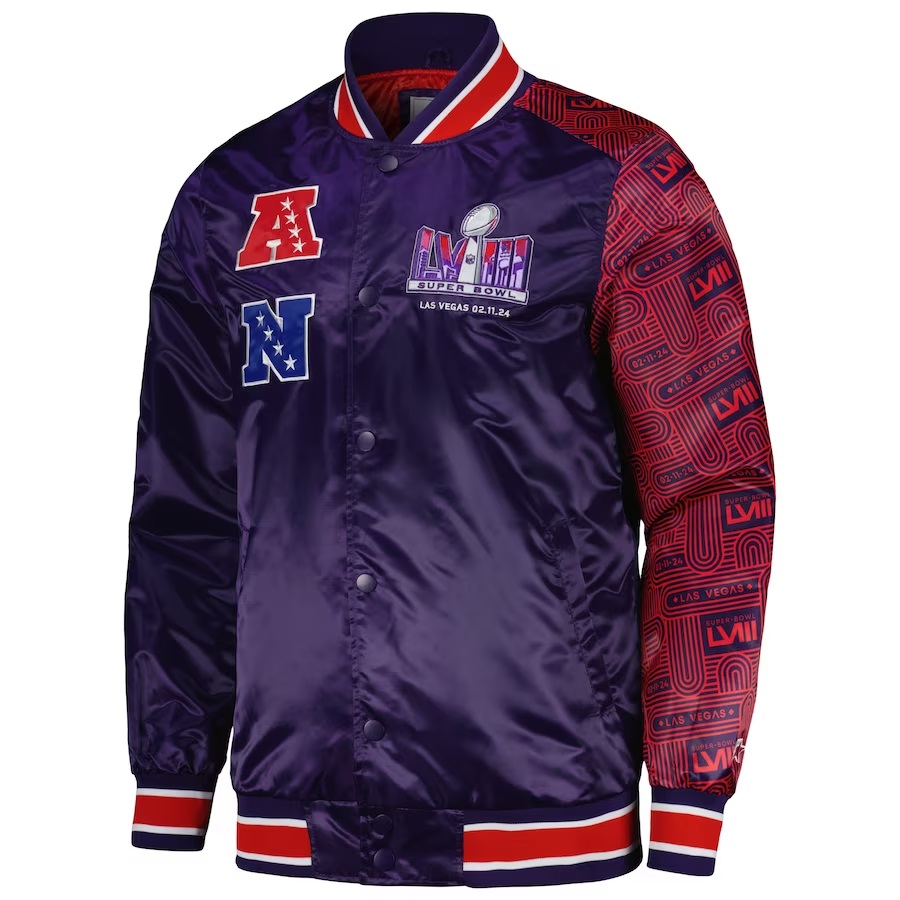 Las Vegas Super Bowl LVIII Starter Full-snap Purple Jacket