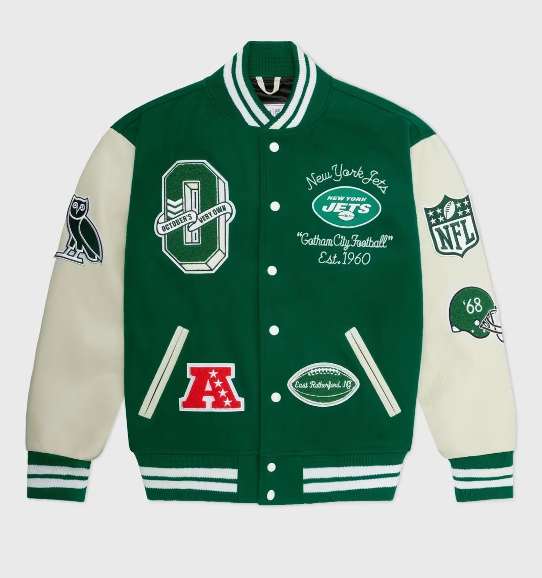 OVO x NFL New York Jets Varsity Jacket