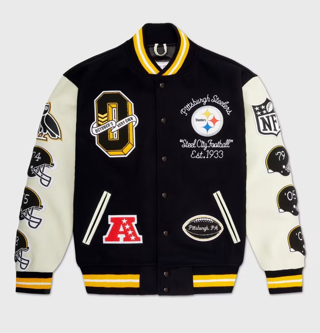 OVO x NFL Pittsburgh Steelers Varsity Jacket