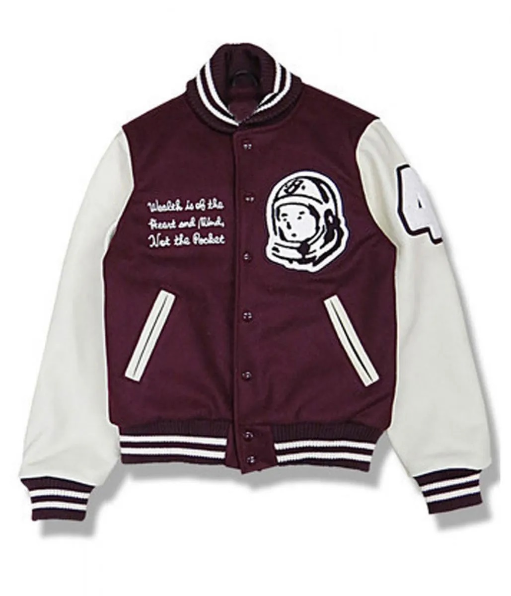 BBC Maroon and White Letterman Jacket