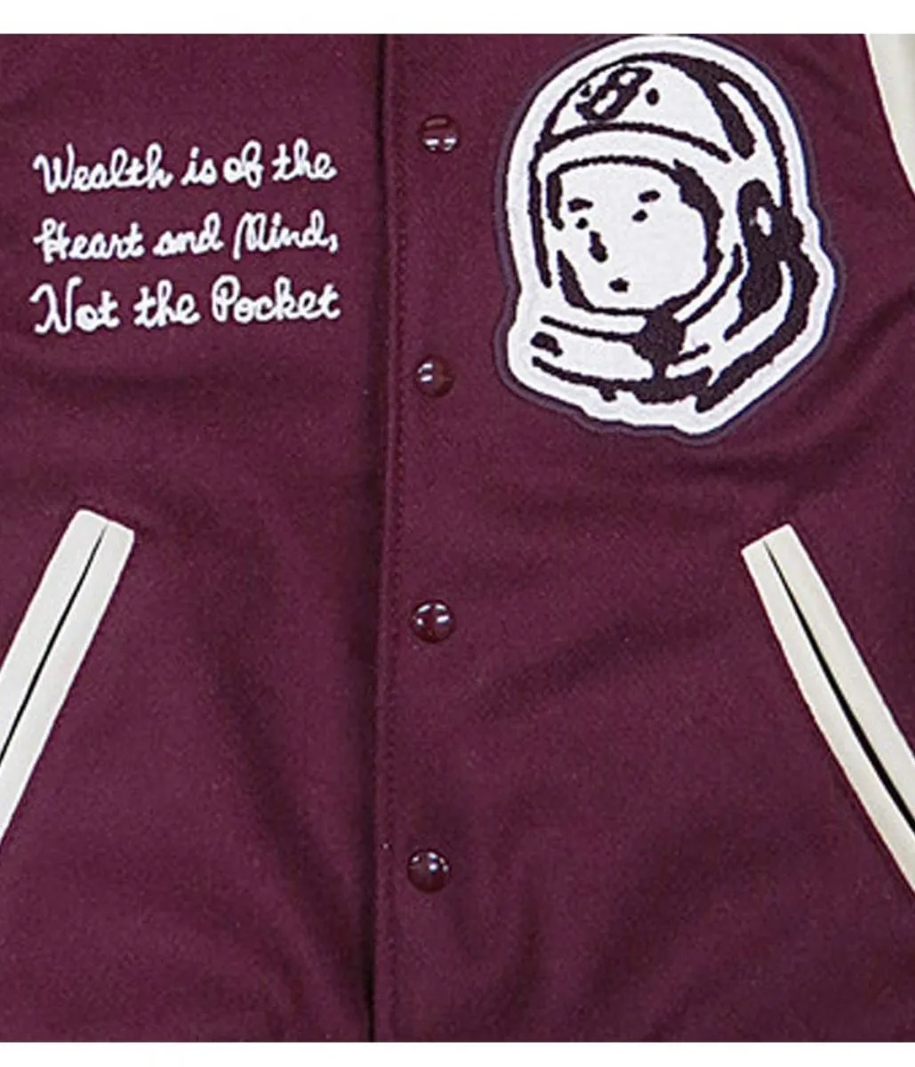 BBC Maroon and White Letterman Jacket