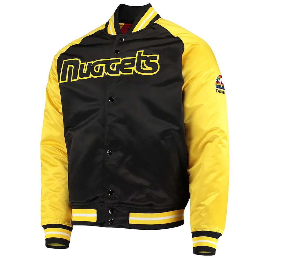 Denver Nuggets Reload 3.0 Hardwood Classics Varsity Satin Jacket