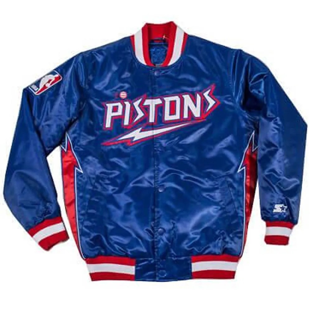 Detroit Pistons Classic Varsity Satin Jacket