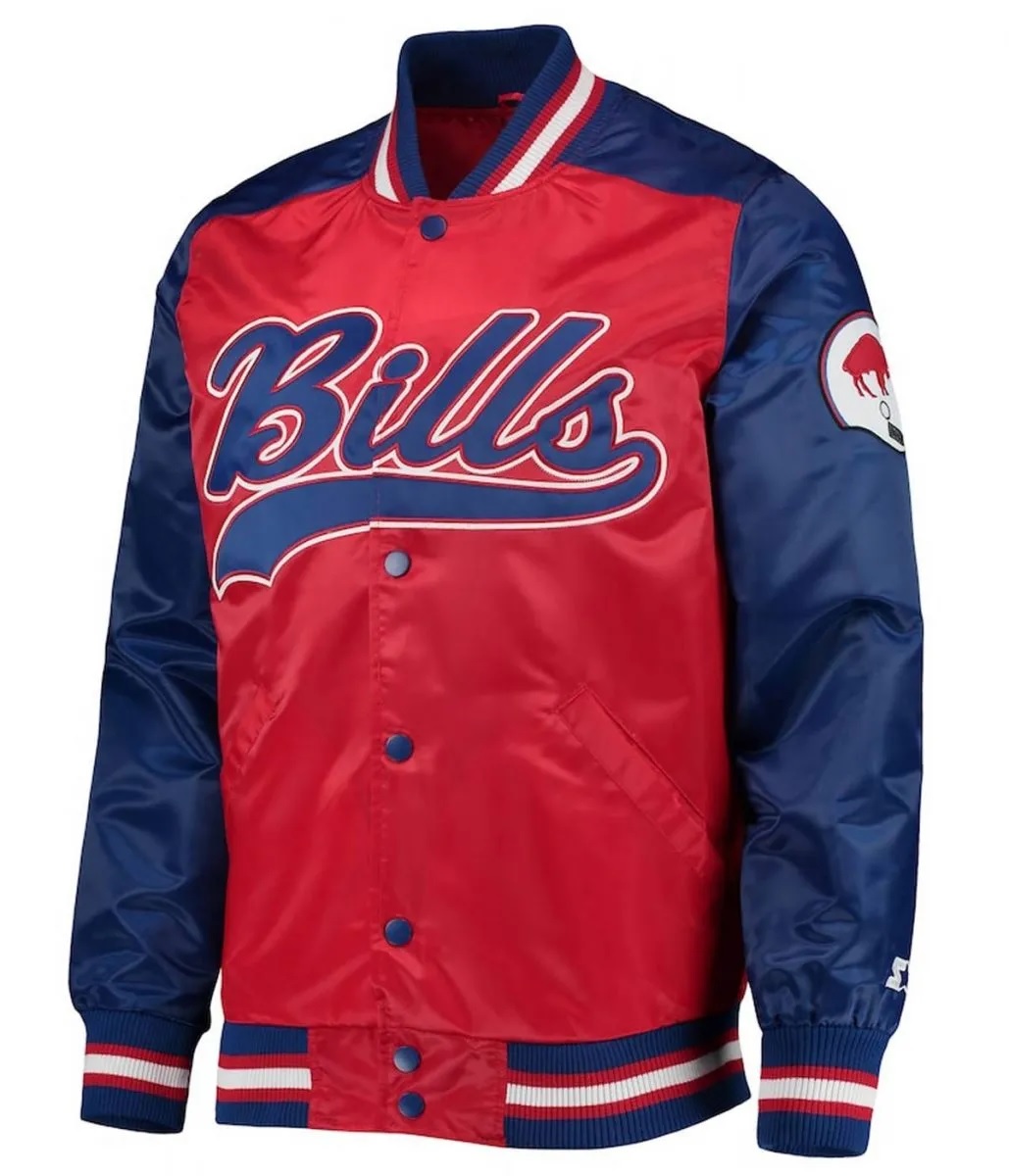 Buffalo Bills The Tradition II Team Full-Snap Varsity Satin Jacket