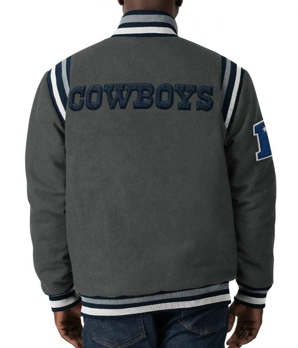 Dallas Cowboys Gray Varsity Wool Jacket