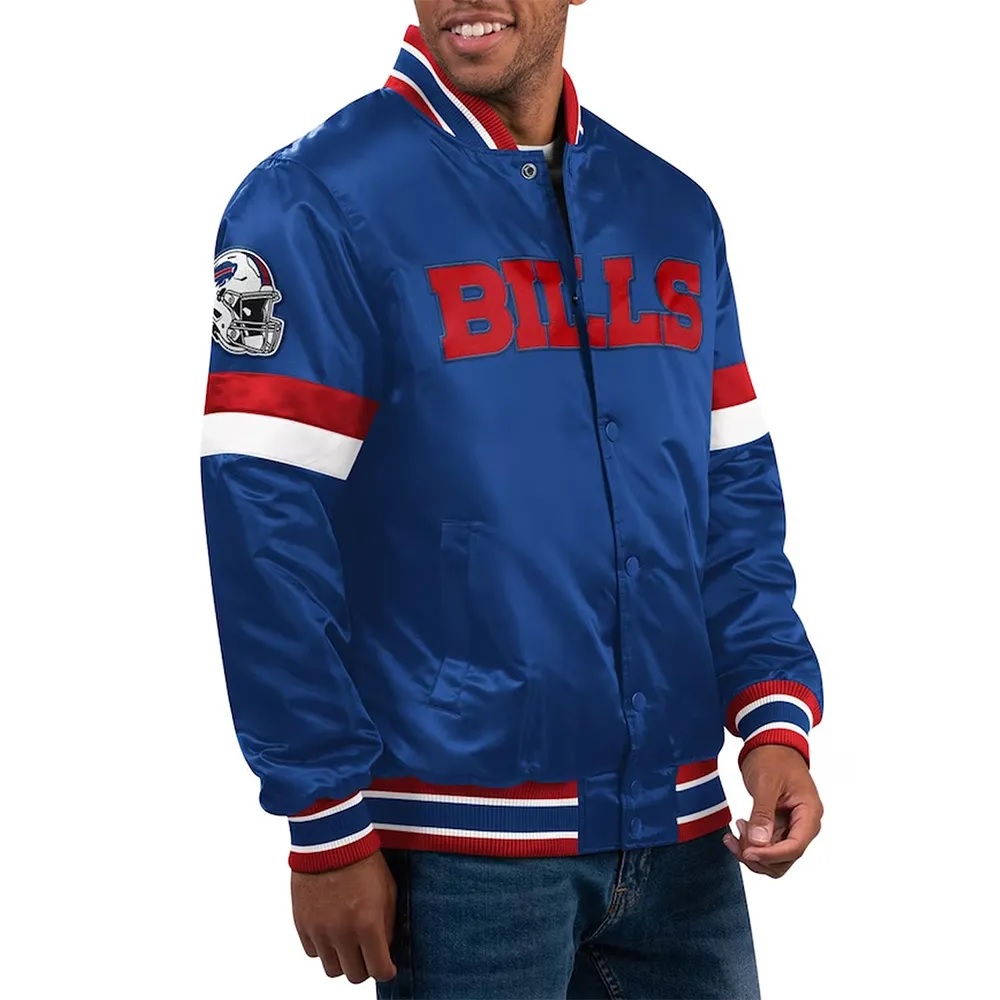 Helmet Buffalo Bills Midweight Royal Satin Jacket