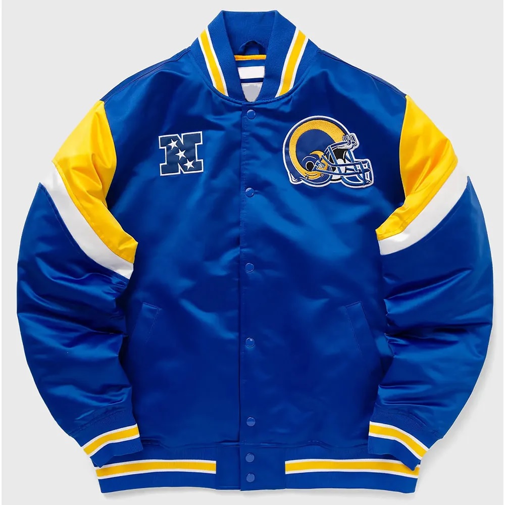 LA Rams Heavyweight Royal Satin Jacket