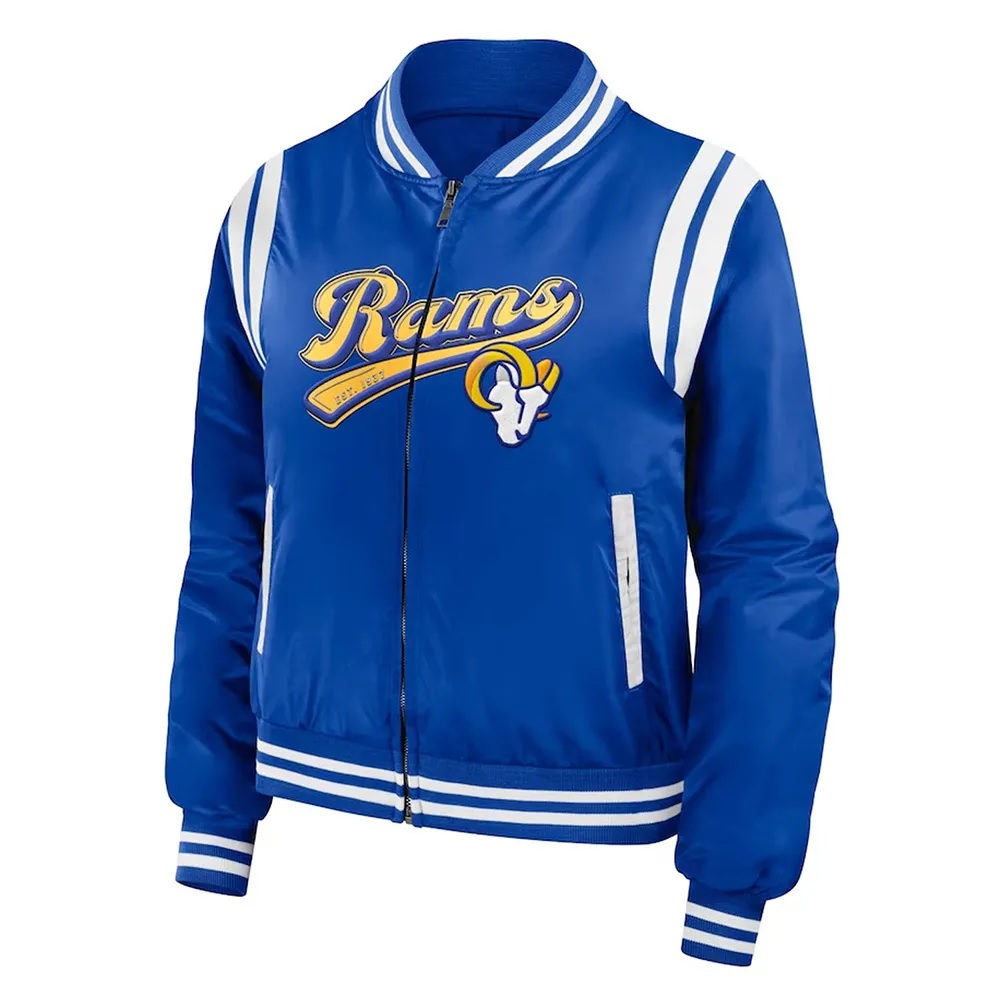 Los Angeles Rams Royal Bomber Full-Zip Jacket