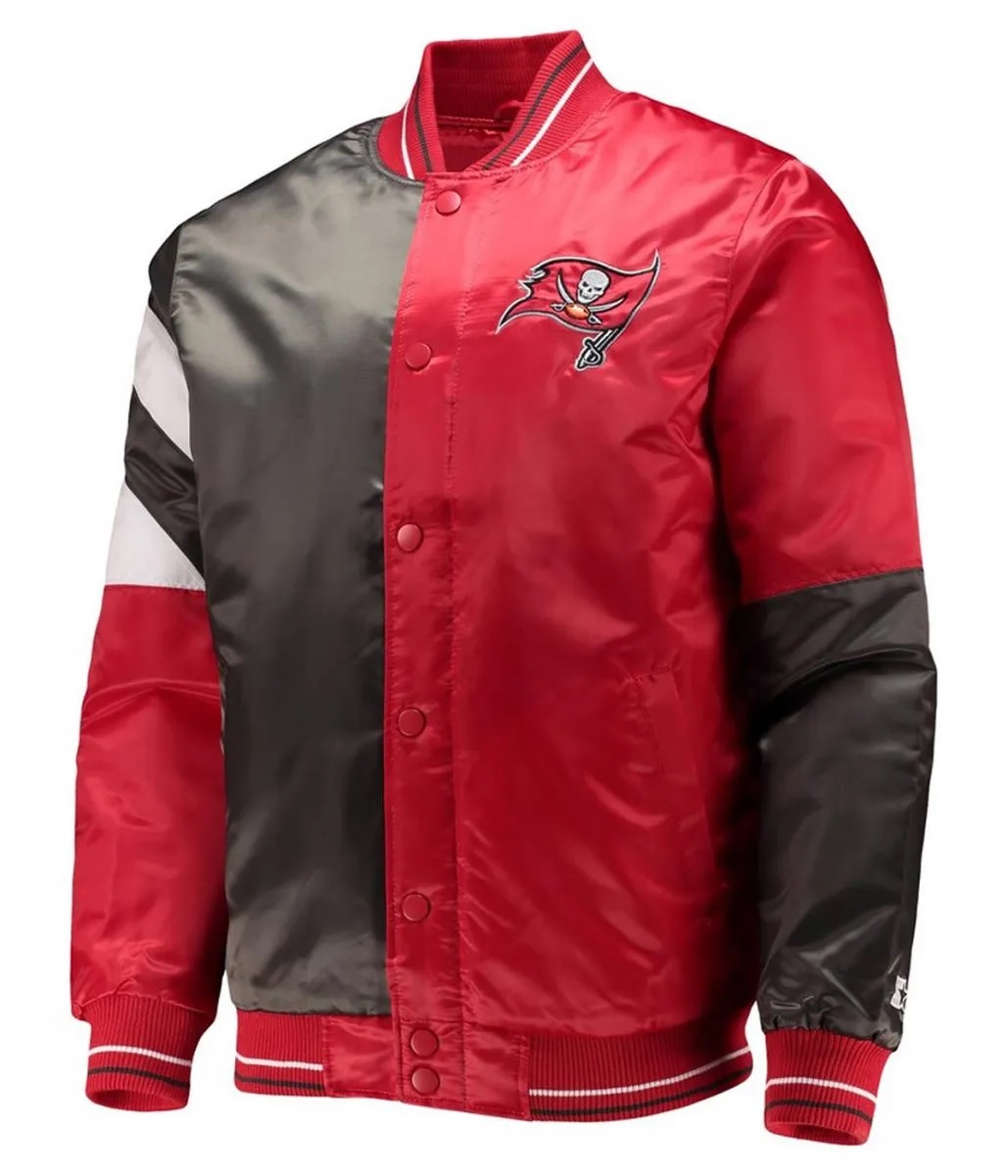 Tampa Bay Buccaneers Red and Black Full-Snap Jacket